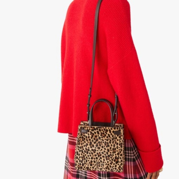 Kate Spade Lane Leopard Calf Hair Small Satchel - Picture 3 of 11